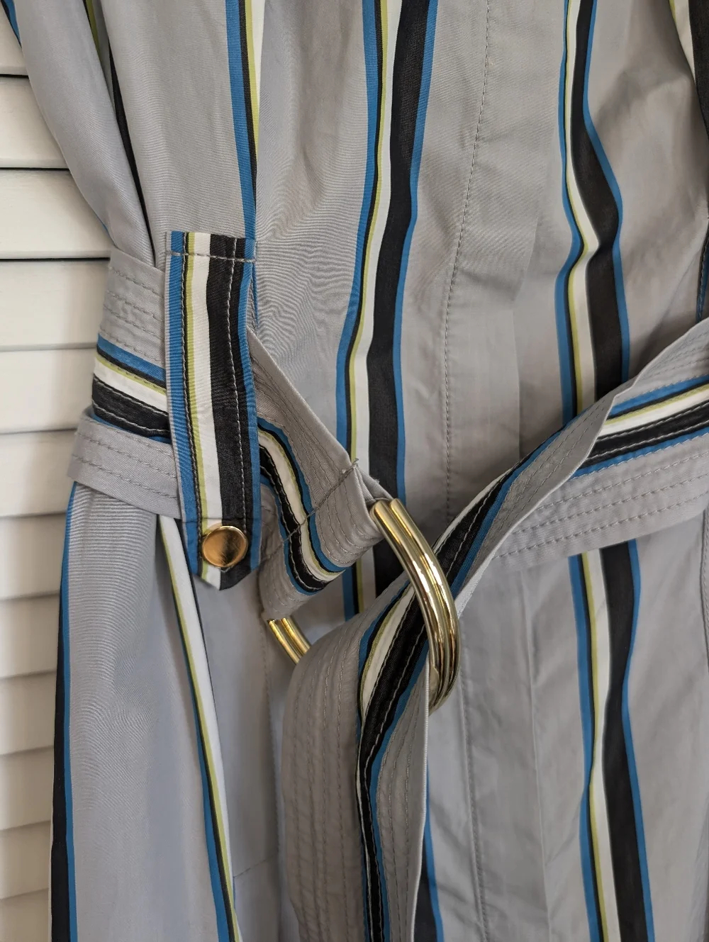 Diane von Furstenberg DVF Striped Belted Maxi Shirtdress – Size 8 – Like New - Picture 6 of 16